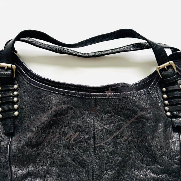 FREE PEOPLE Bushwick Leather Studded Tote In Black NWT - Picture 3 of 10